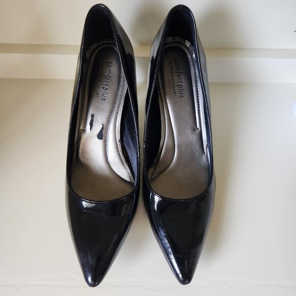 Patent Leather Black Pointed Toe 3" Heels - Picture 2 of 7